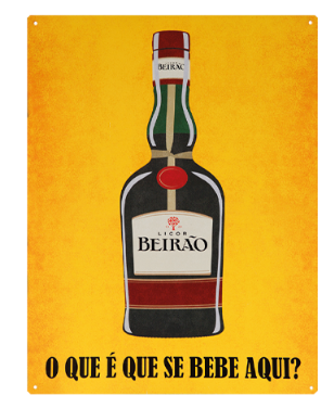 Placa Metálica - O que é que se bebe aqui?